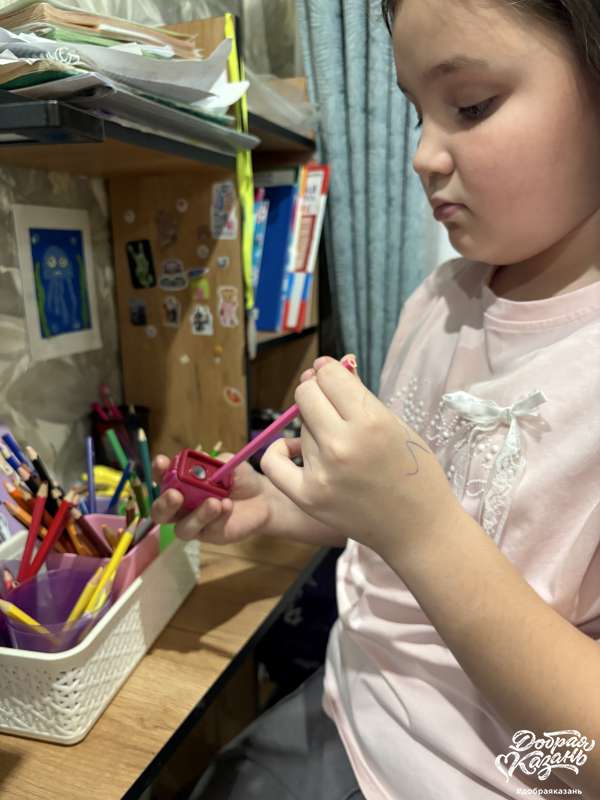 Поточила карандаши