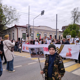 Принял участие в шествии "Бессмертного полка"
