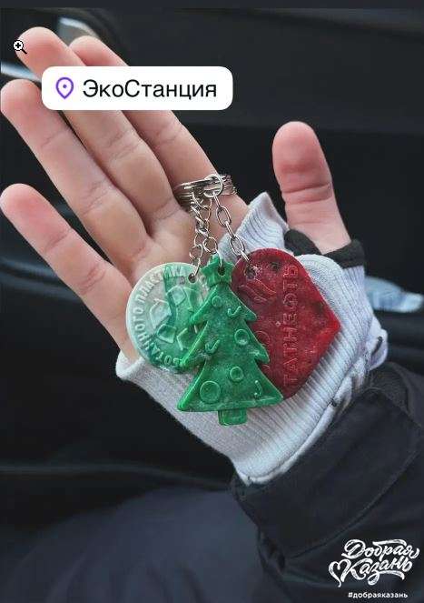 Делали брелоки из крышек