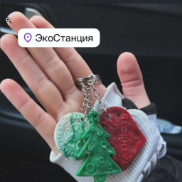 Делали брелоки из крышек