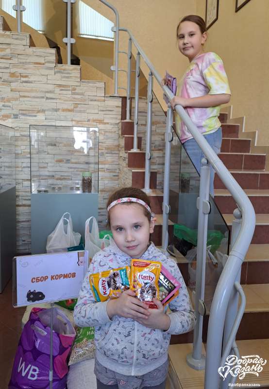 Купили корм для передачи подопечным животным зооприютов