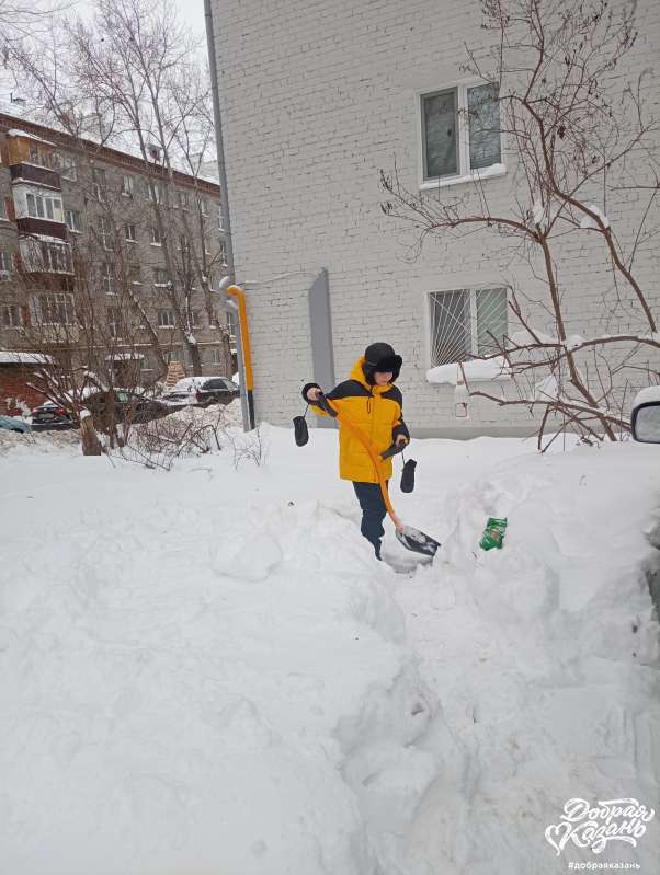 Уборка снега у комушки