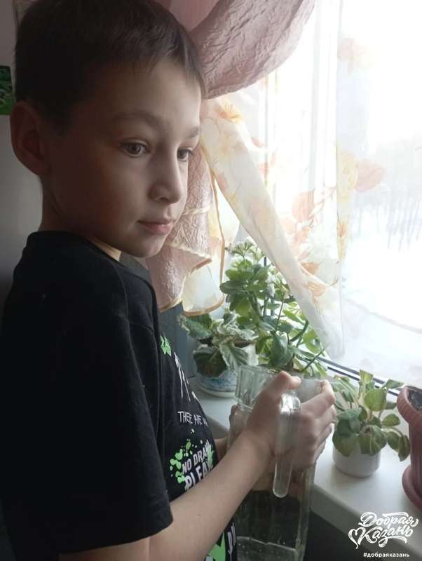 Поливал цветы