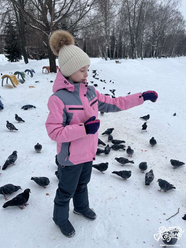 Кормлю птиц семечками